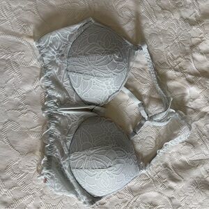 PINK Victoria's Secret Lace Bra - gray